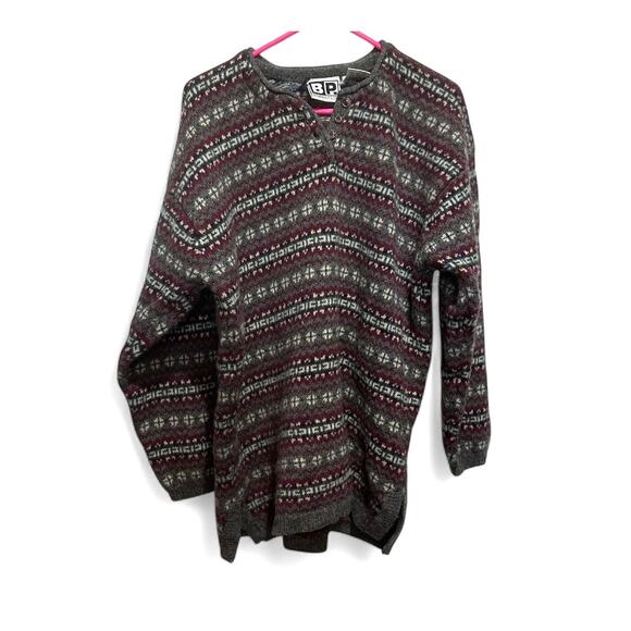 Vintage Nordstrom BP Sweater Shetland Multi Striped Wool Size Large Men's - Picture 1 of 6